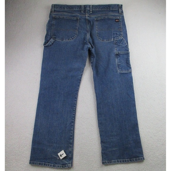 Dickies Genuine Jeans Mens 38x30 Blue Denim Straight Carpenter Utility‎ *READ* - Picture 10 of 12